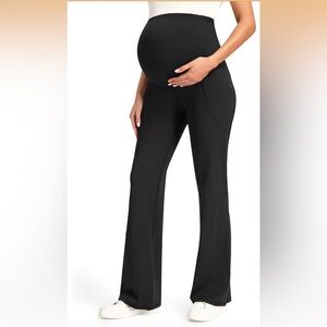 Maternity flared scrub pants